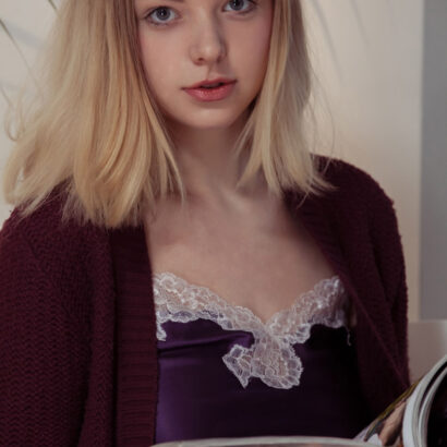Daniel Sea Purple Silk Lingerie Met Art