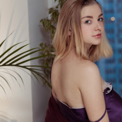 Daniel Sea Purple Silk Lingerie Met Art