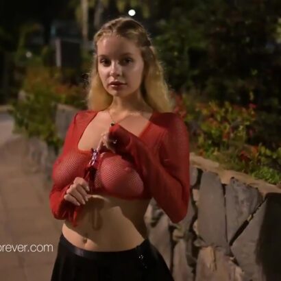 Mila Amour in Outside Boobs at Braless Forever