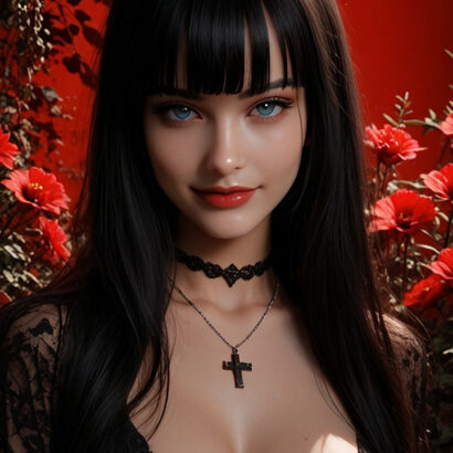 Molly in Gothic Garden AI at Nude Muse