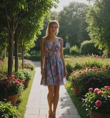 Cute Garden Blonde Secret Desires AI Porn
