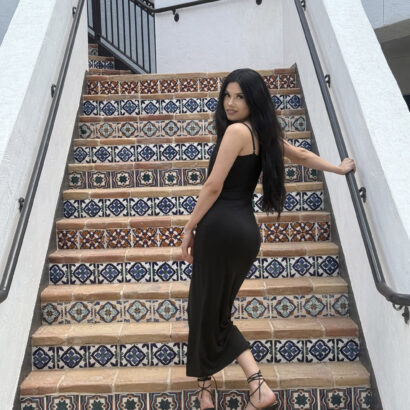 Camila in Fancy Black Dress at FTV Girls