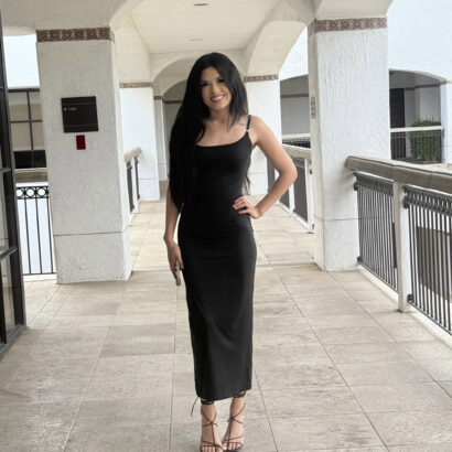 Camila in Fancy Black Dress at FTV Girls