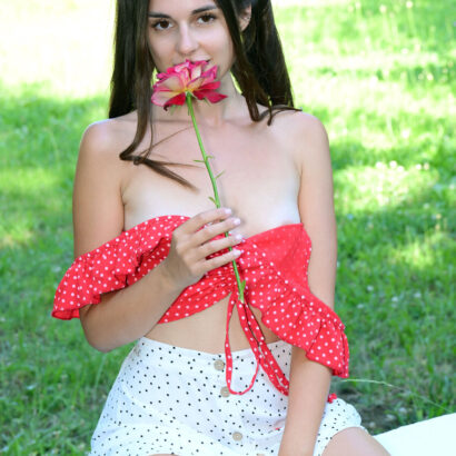 Alina in Summer Petals at MetArt