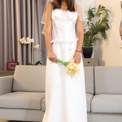 Rebecca G in Sexy Bride at Only Tease