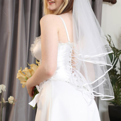 Em Yang in Sexy Bride at Only Tease