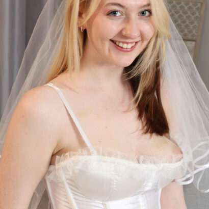 Em Yang in Sexy Bride at Only Tease