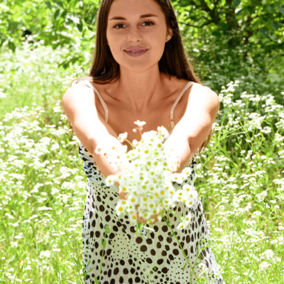 Alina in Floral Frolic at MetArt