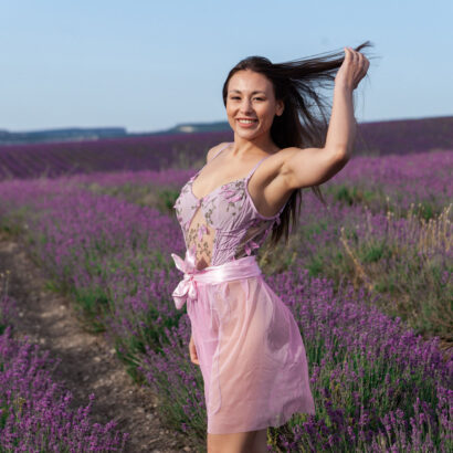 Sumiko in Lavender Fields at MetArt