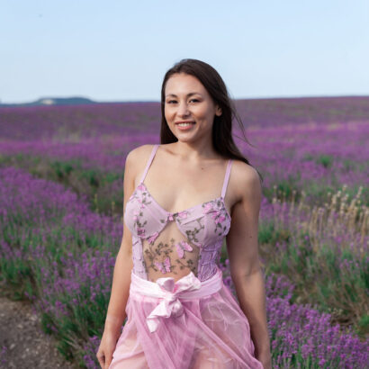 Sumiko in Lavender Fields at MetArt