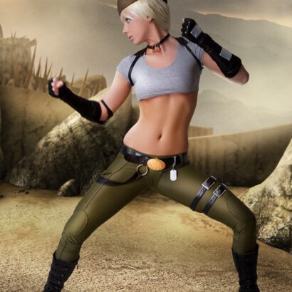 Kyra in Kenpo Practice at Cosplay Erotica