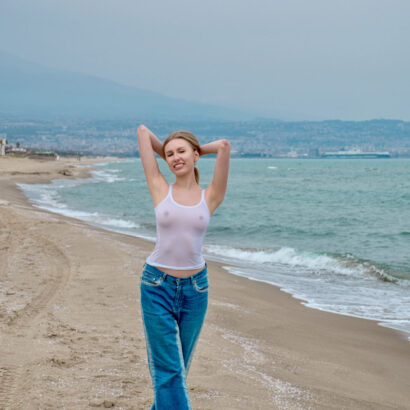 Lia Pink in Seaside Seduction at MetArt