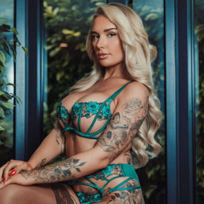 Charlotte Stevens in Natures Favourite Shade at More Than Nylons