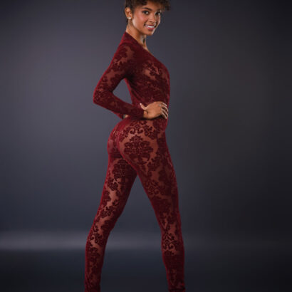 Barbie Rous in Hugged In Burgundy at IStripper