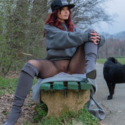 Jeny Smith in Polka Dot Pantyhose