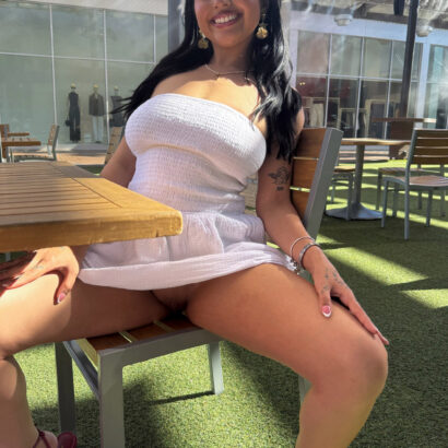 Ravyn in Loose White Dress at FTV Girls
