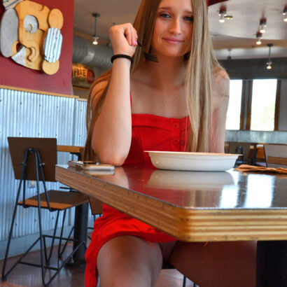 Cara FTV Girls Red Dress No Panties