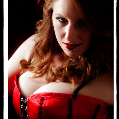 Chloe B Red Corset Vixen Abby Winters