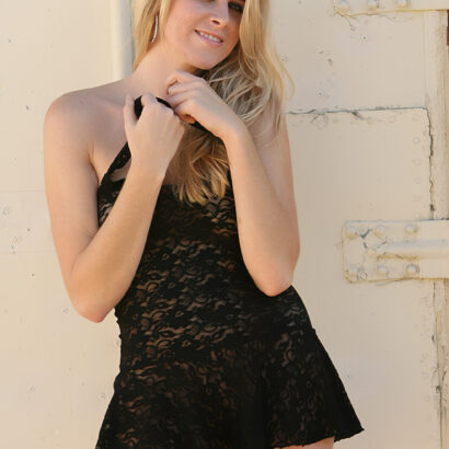 Crystal Black Lace Dress