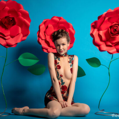 Emily Bloom Paper Rose Pinup