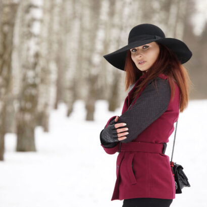 Jeny Smith Posing In The Snow