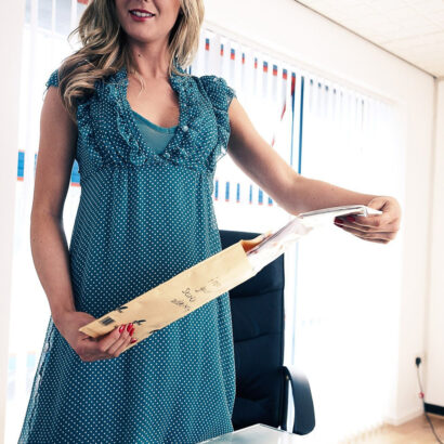 Sam Tye Gets a Gift In Her Office