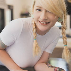 Hadley Pigtails and Coffee Suicidegirls