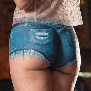 Jeny Smith Body Painted Shorts