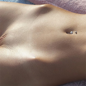 Karina Nude Beach Lounging