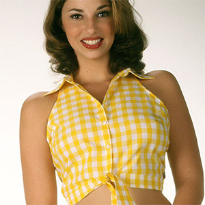 Tina Cute Yellow Shirt Upskirt